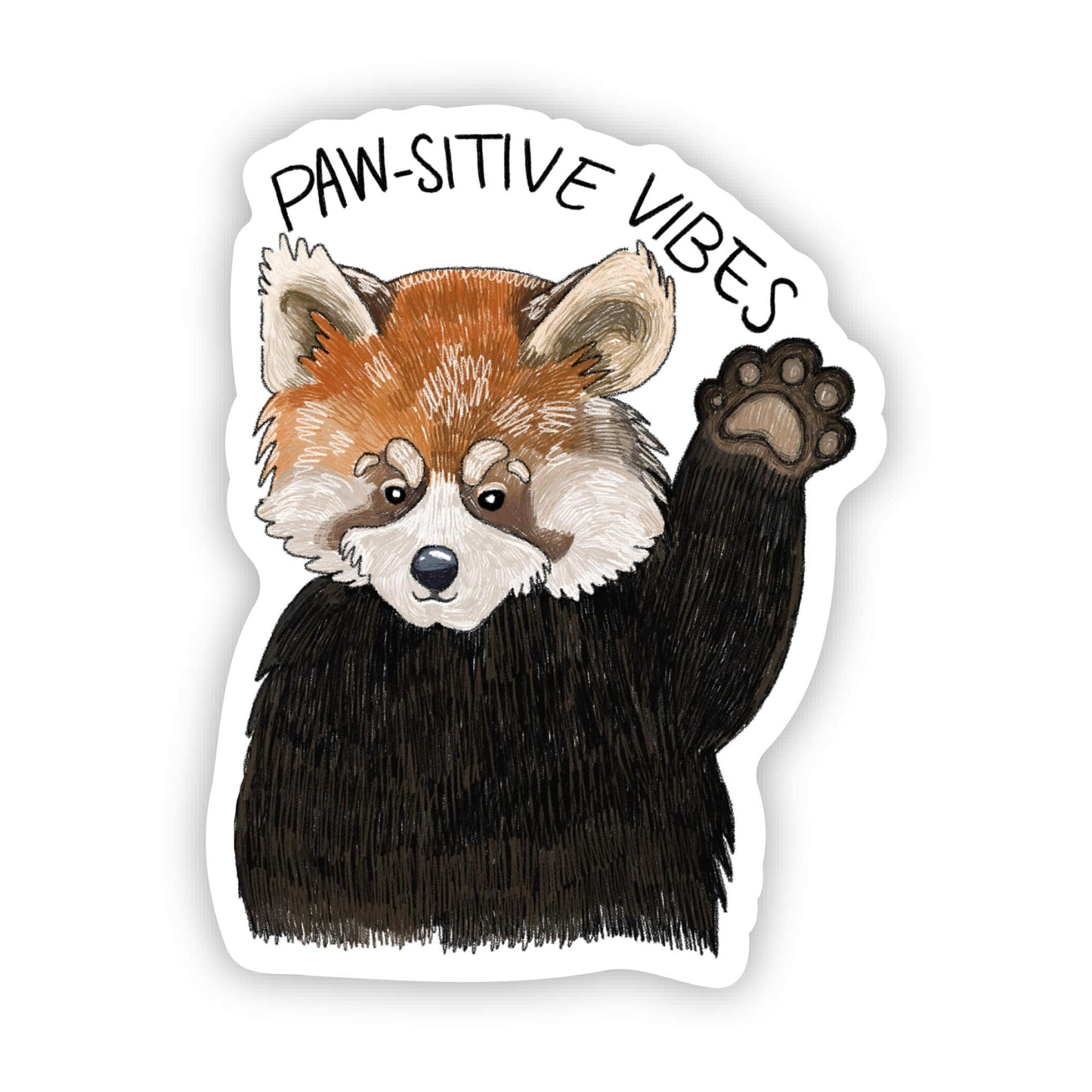 "Paw-sitive Vibes" Red Panda sticker
