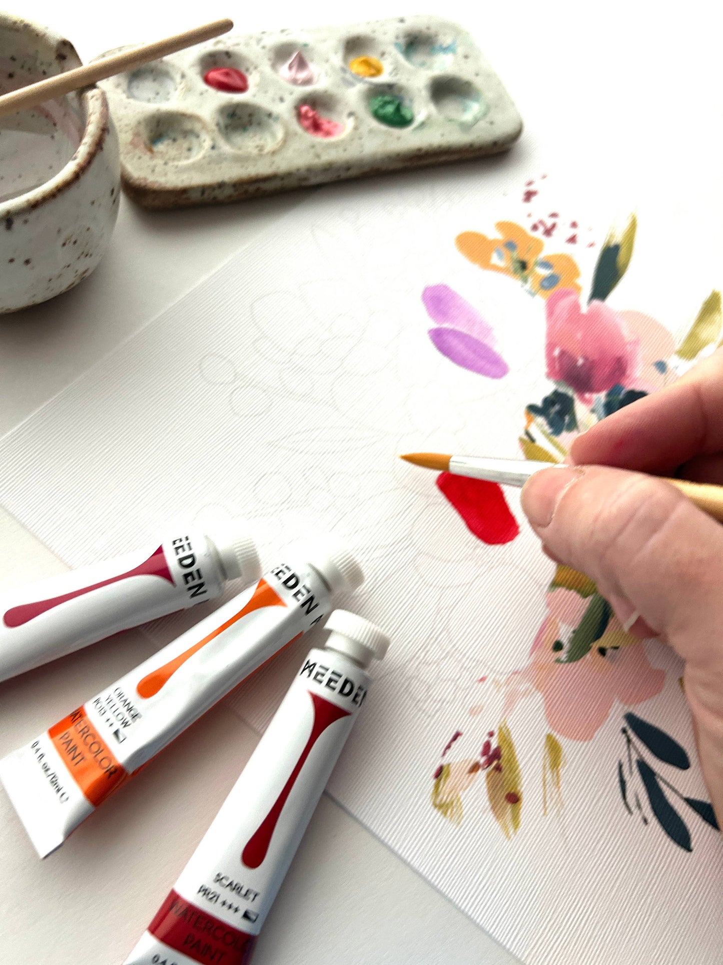 Meeden 12-Color Premium Watercolor Paint Set for Beginners