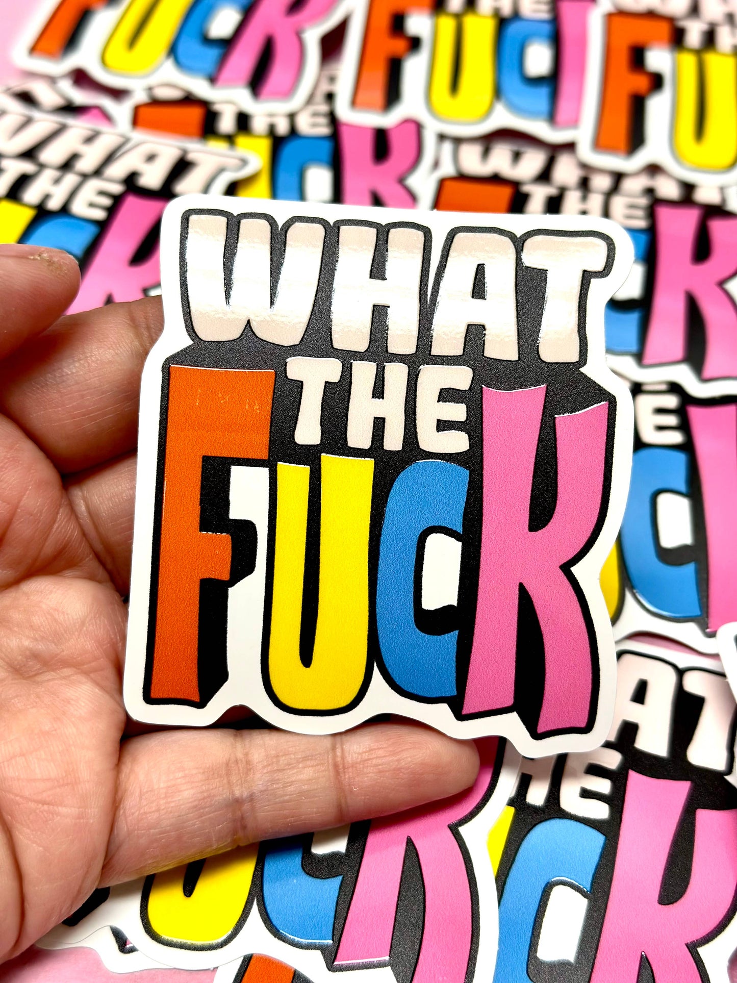 What the Fuck Raised Vinyl Waterproof Stickers