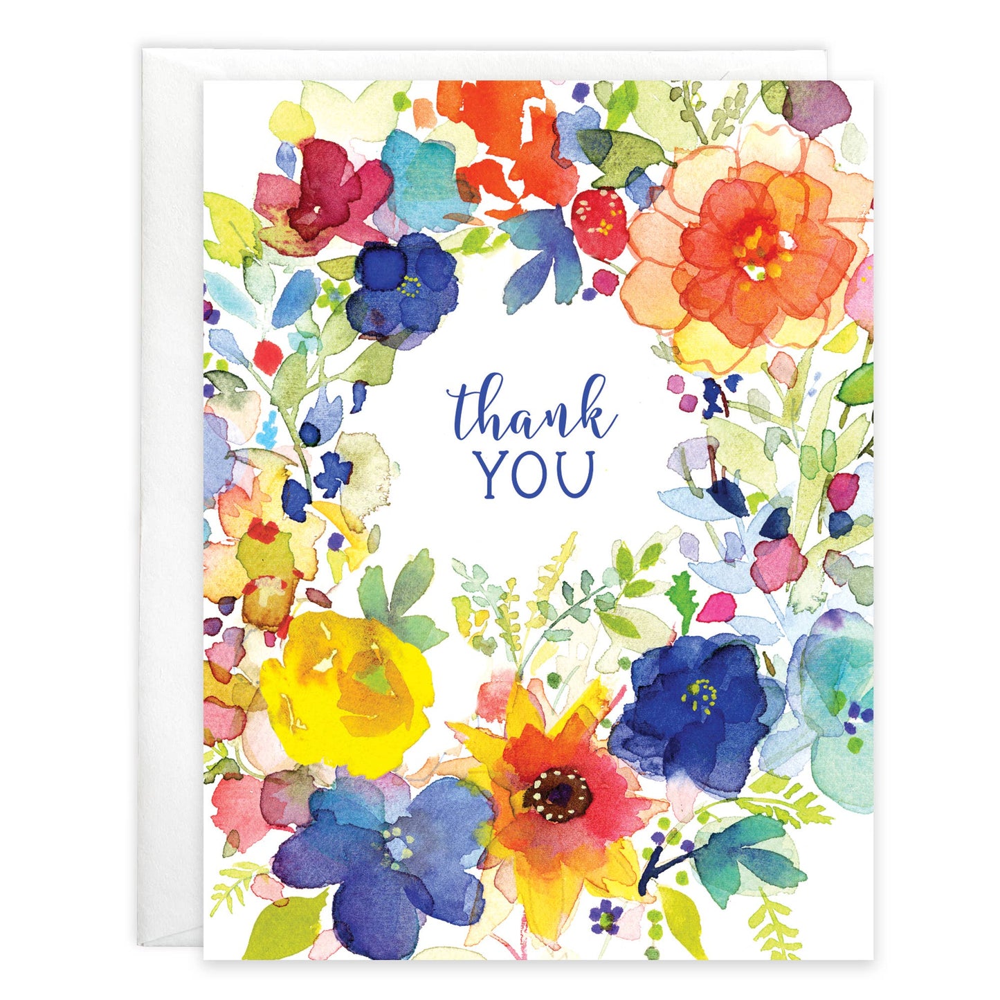 Boxed/Packaged Blank Note - Thank You All Flowers: Cello Pack of 8