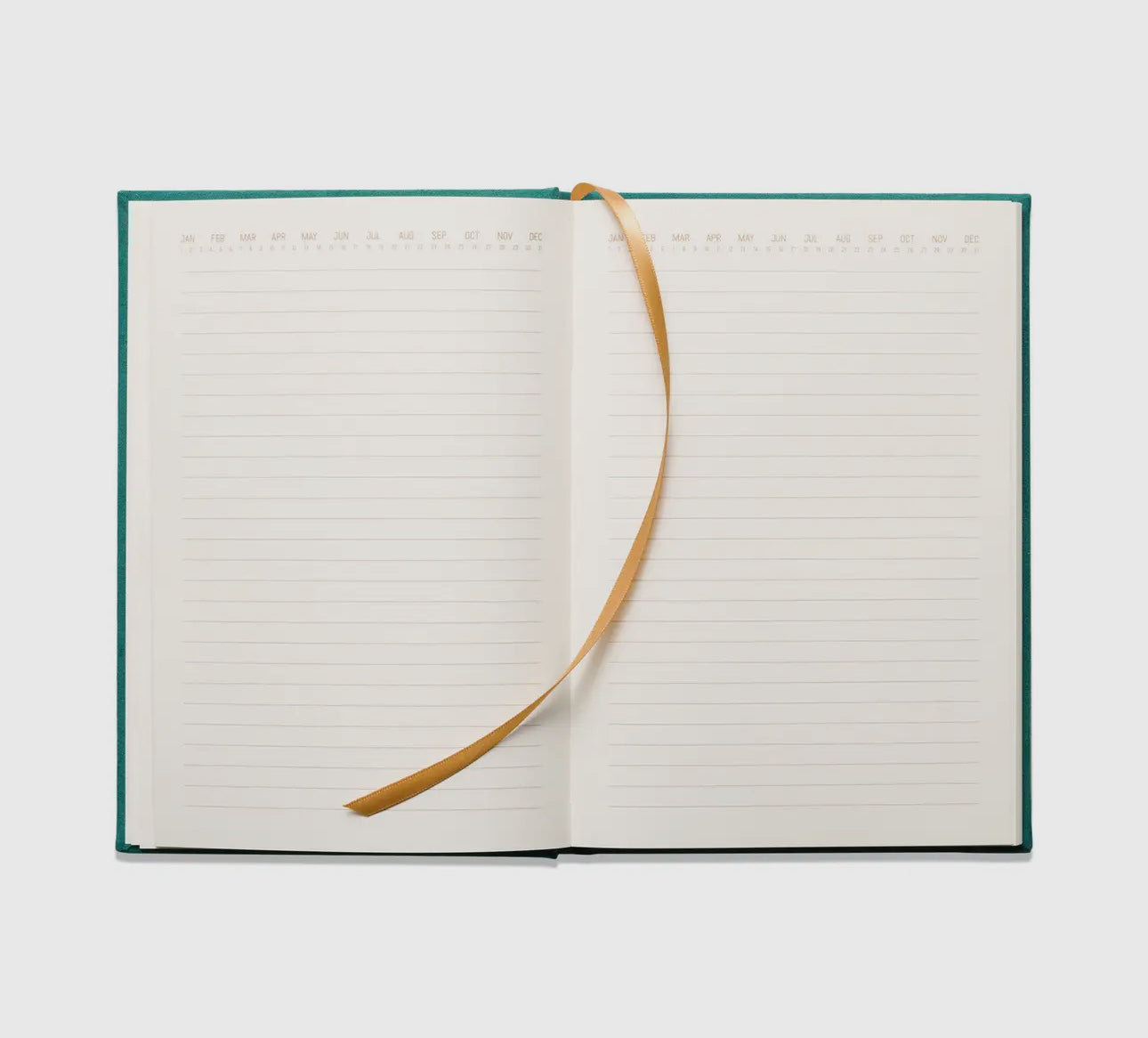 Hard Cover Suede Green Linear Journal