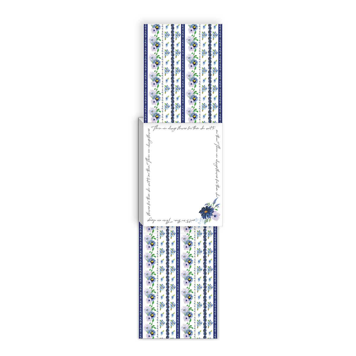 Pocket Notepad Notable Florals Blue Dahlia