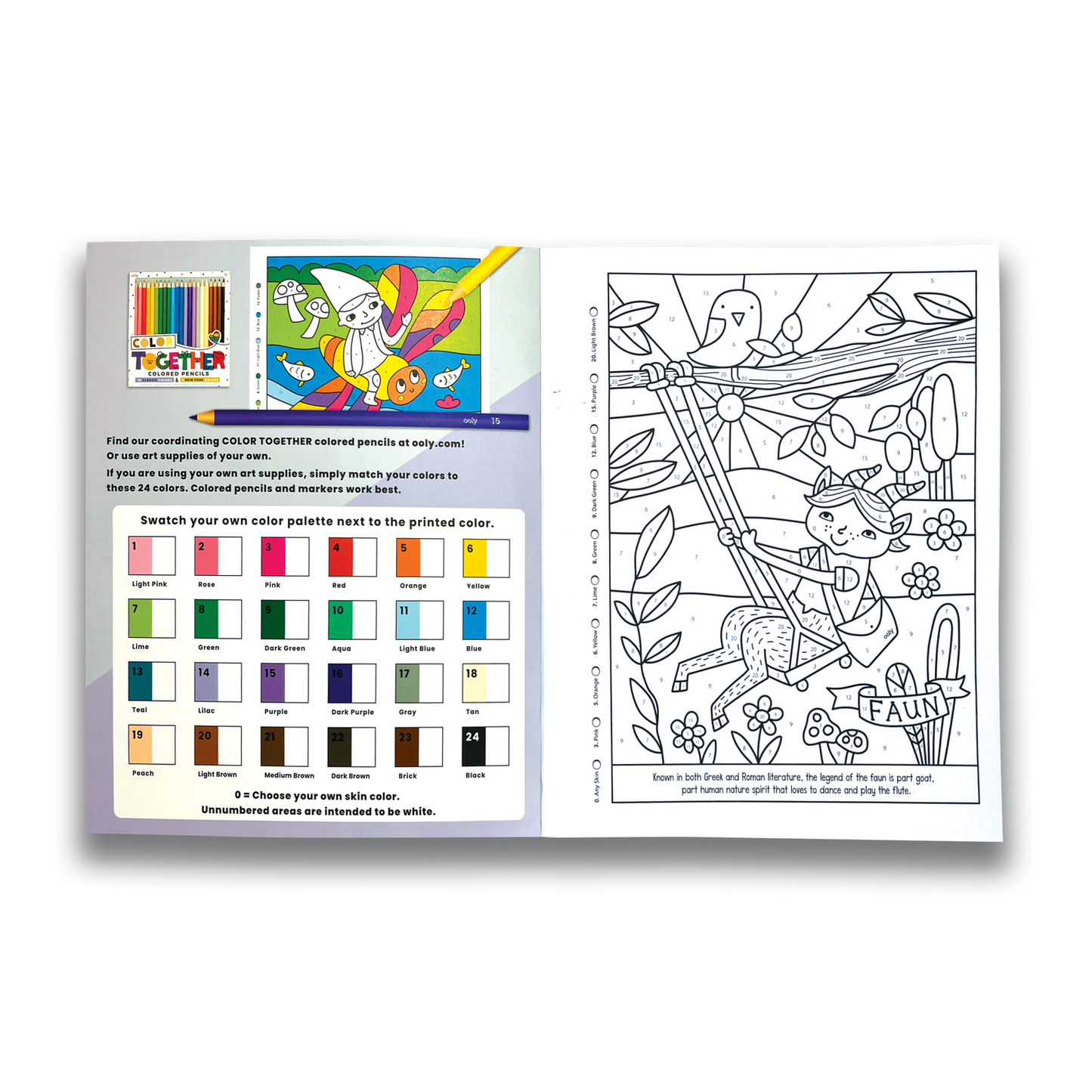 Color By Number Coloring Book- Mythical Friends