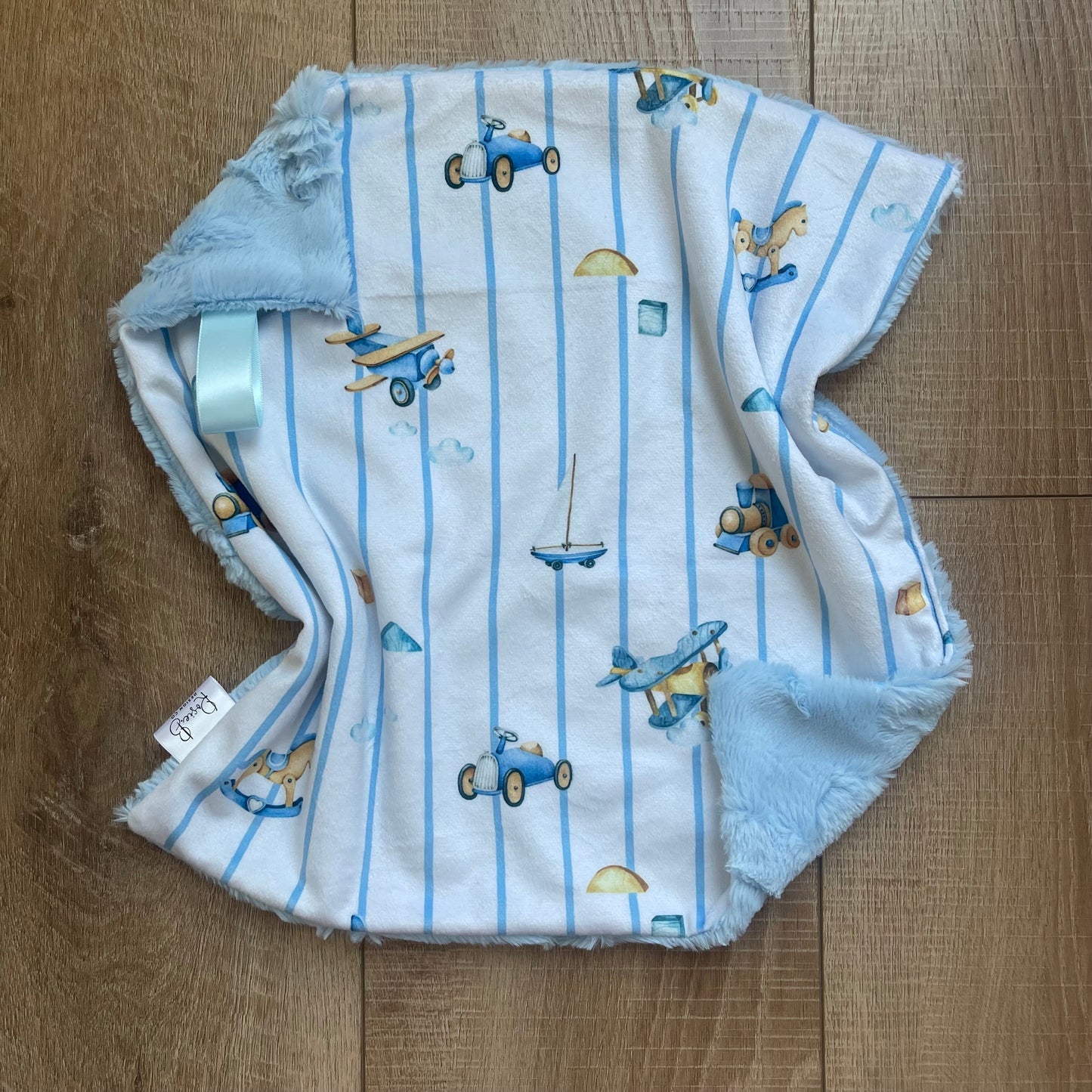 Lovey - Blue Stripe Wooden Toys
