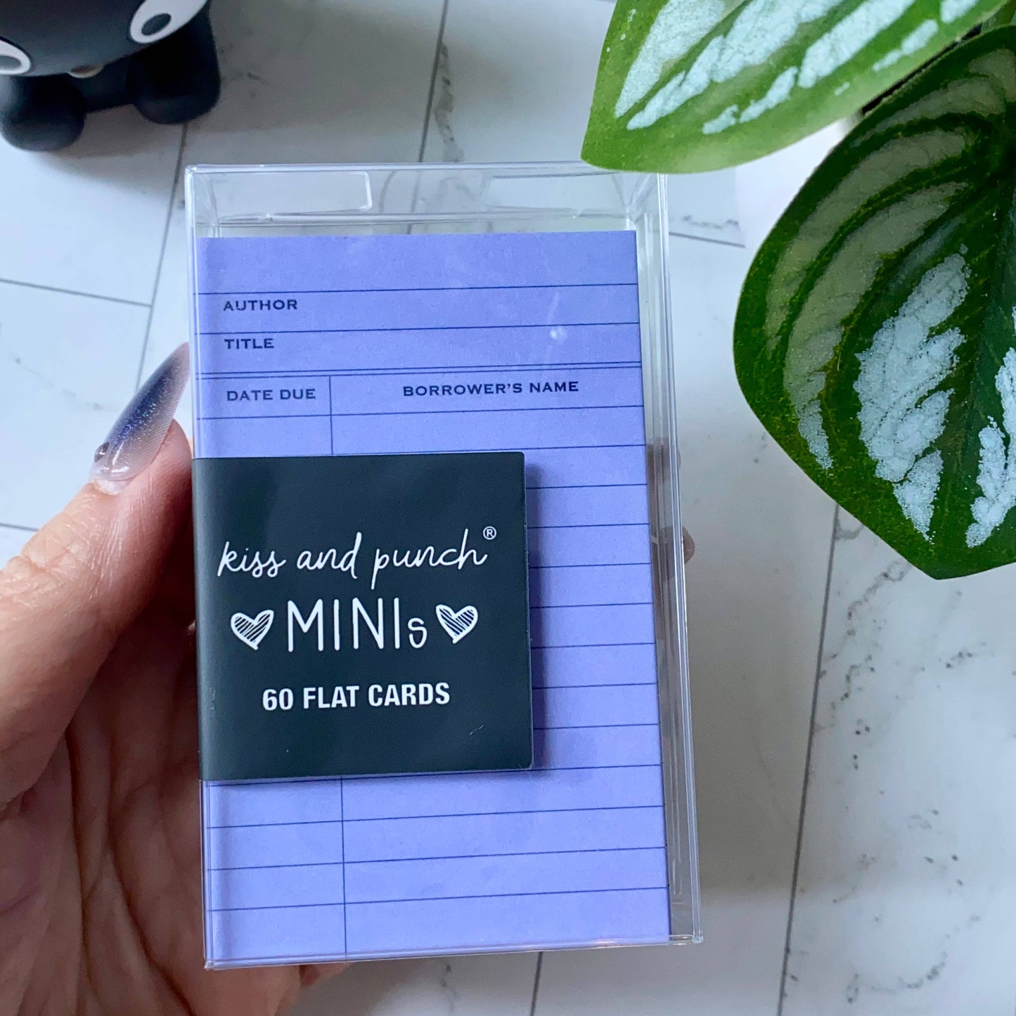Mini Notecard Set of 60 - Library Card (Purple)