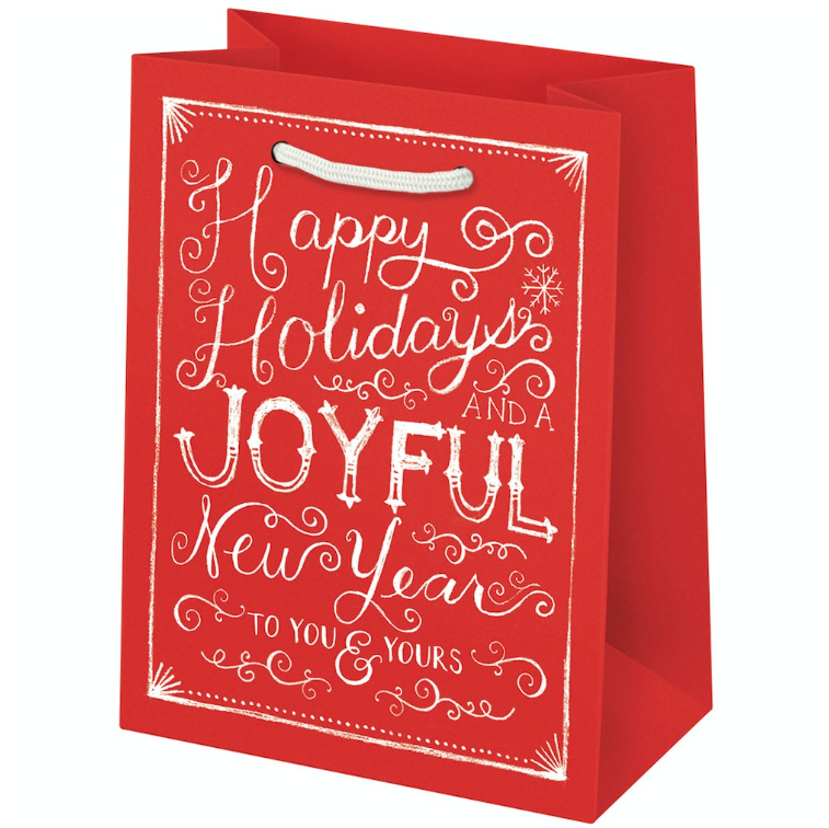Holiday Chalkboard Gift Bag: Small