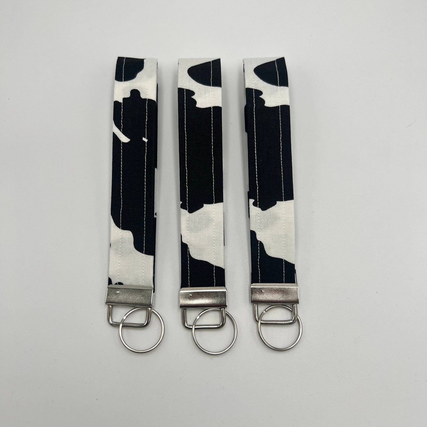 Cow Print Keychain Wristlet, Cowgirl Key Fob