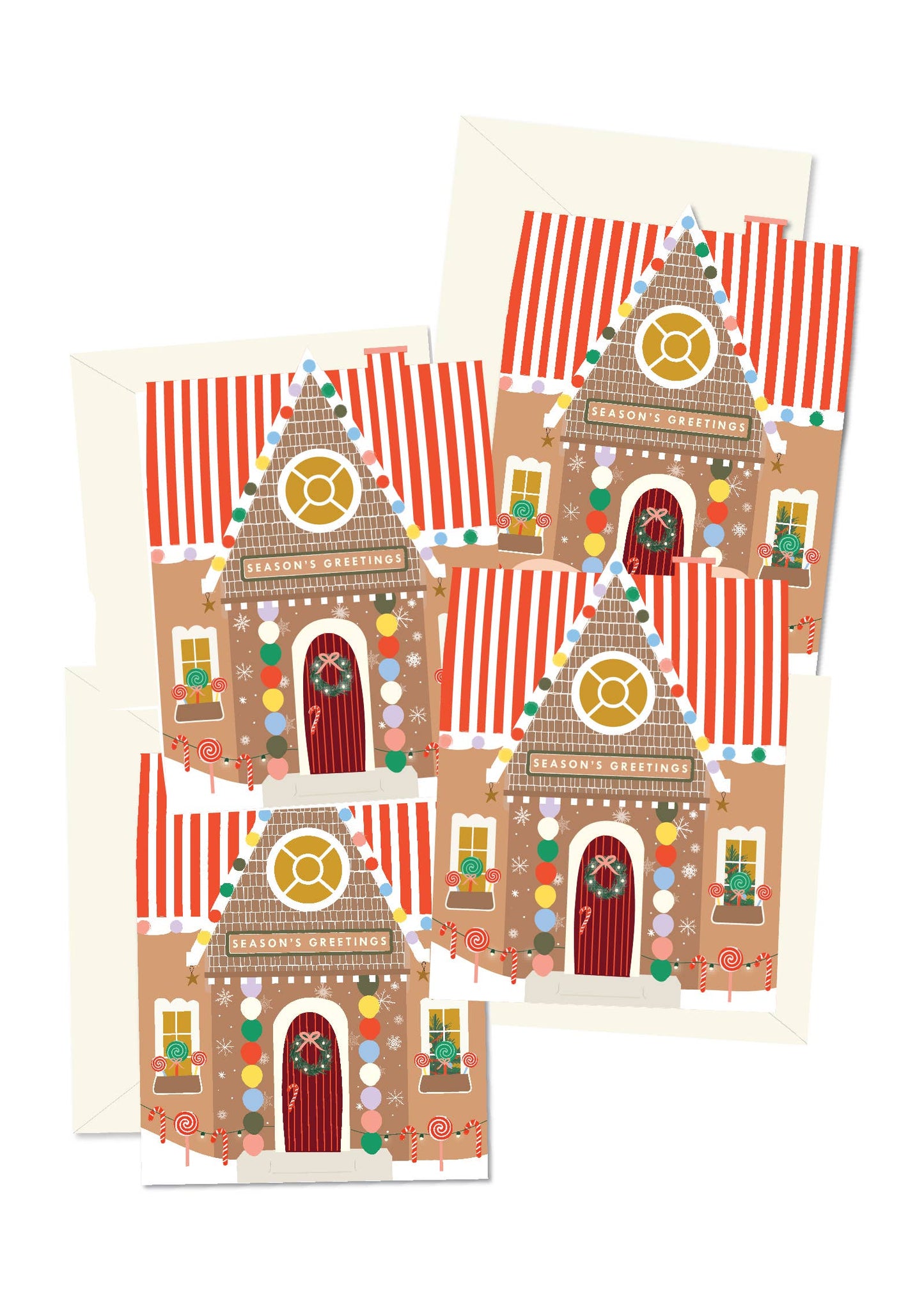 Gingerbread House die-cut Greeting Cards Boxed Set