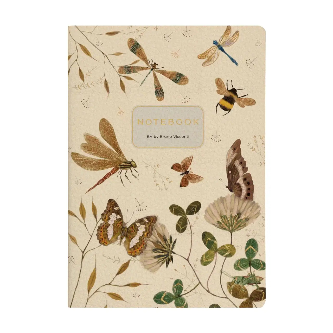 Vegan Leather A5 Notebook - Butterflies and Friends