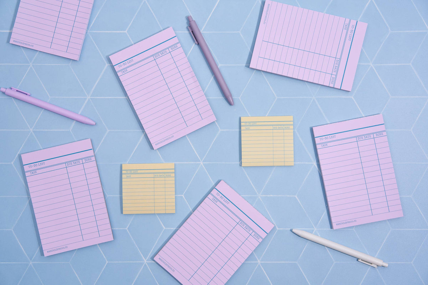 Pink -Library Card Notepad