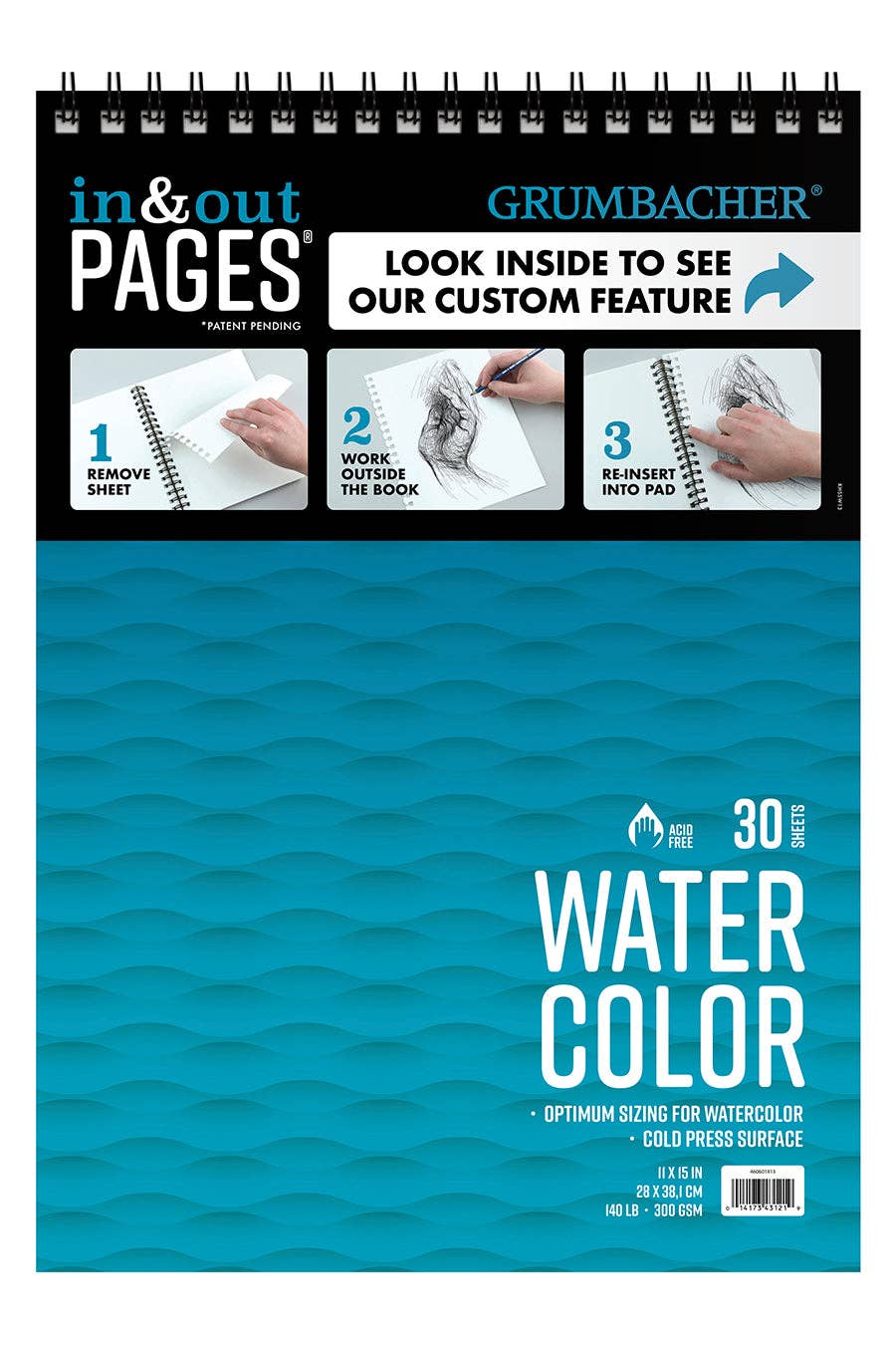 Grumbacher Watercolor Pads: Tape Bound Pad / 9" x 12"