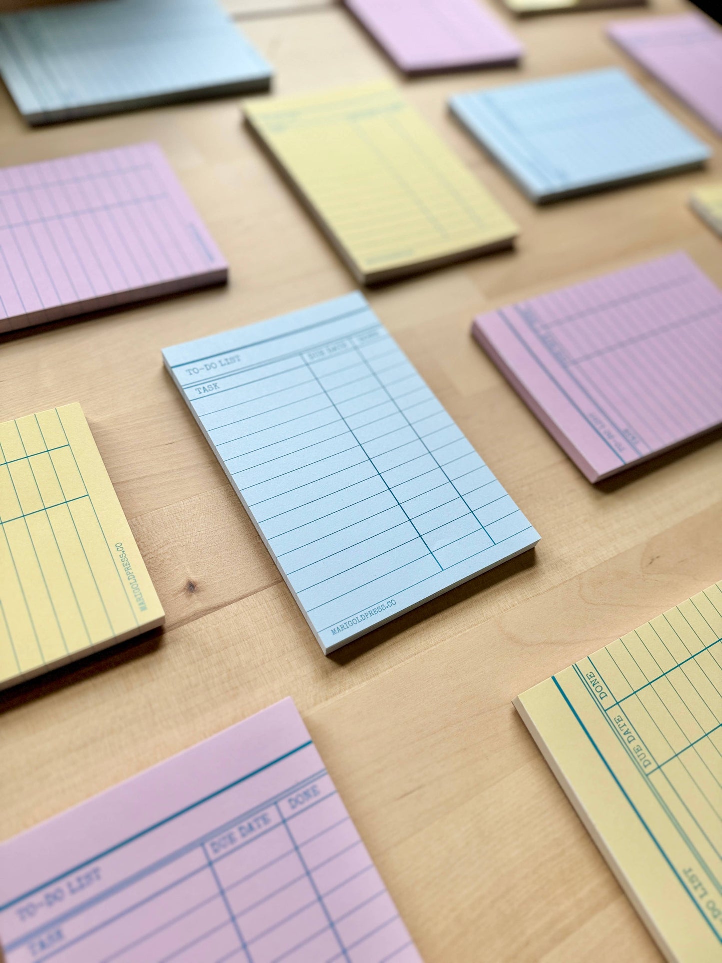 Blue -Library Card Notepad