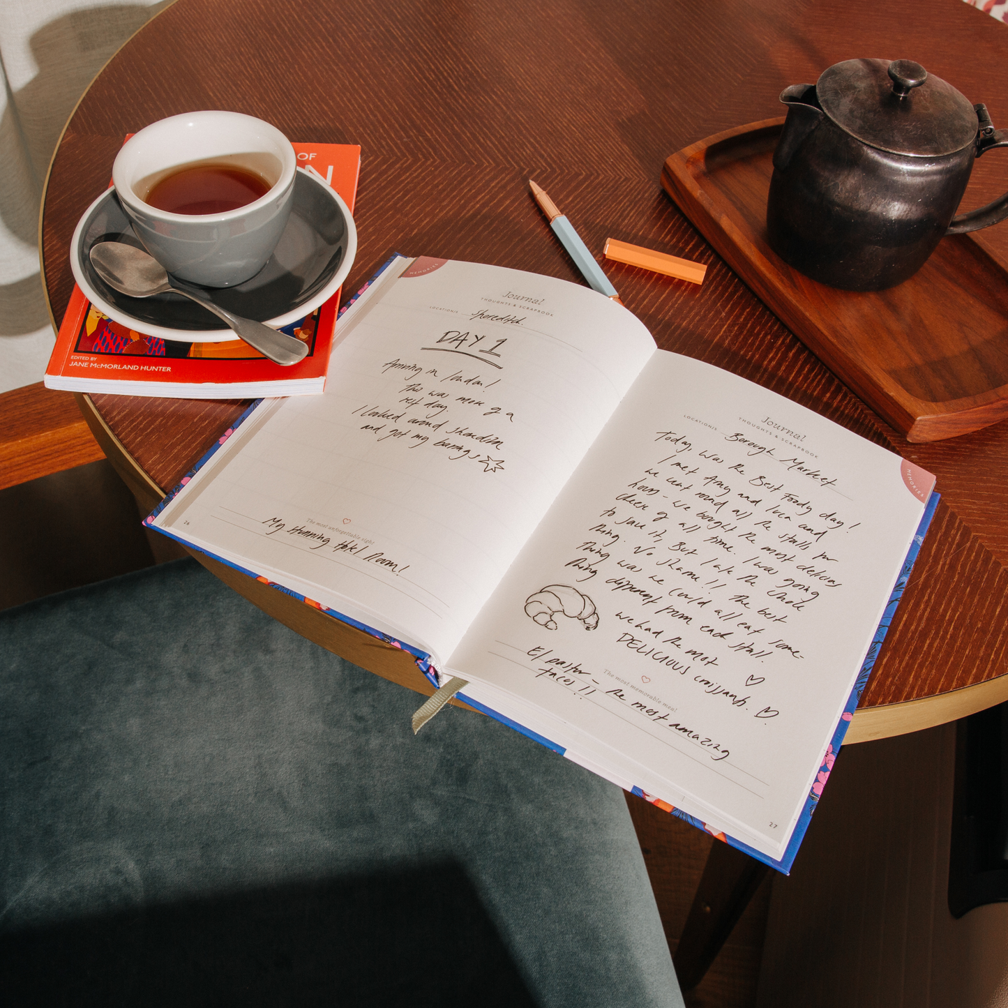 Guided Travel Journal, A5 Hardcover - Sky High