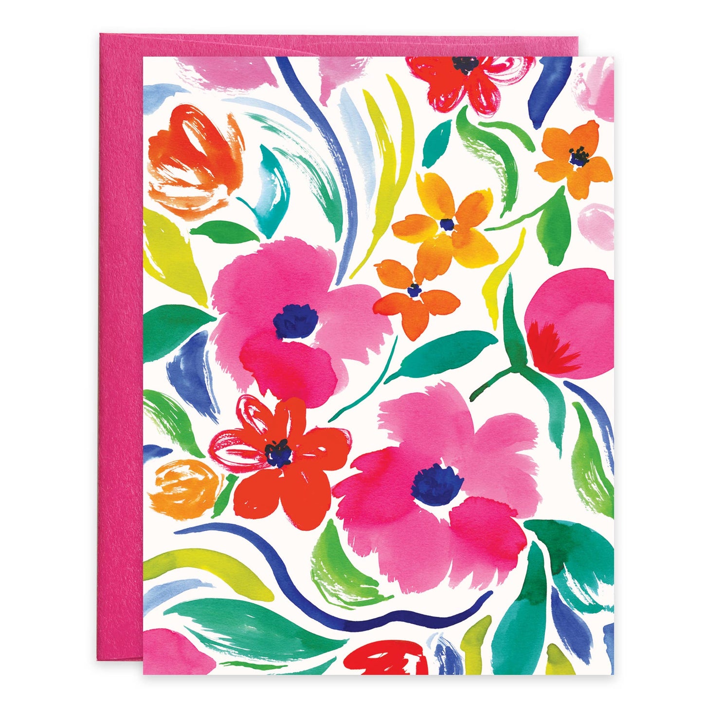 Boxed/Packaged Blank Note - Painterly Blooms: Cello Pack of 8
