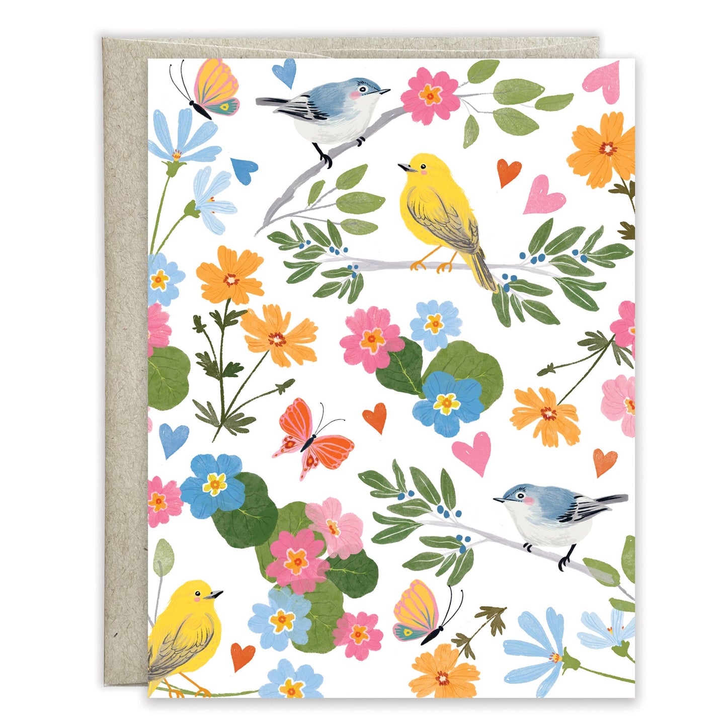 Boxed/Packaged Blank Note - Songbirds & Flowers: Cello Pack of 8