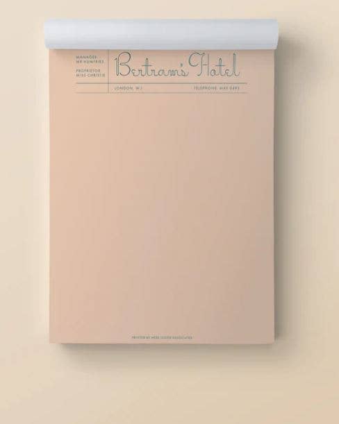 Bertram's Hotel: Fictional Hotel Notepad Set