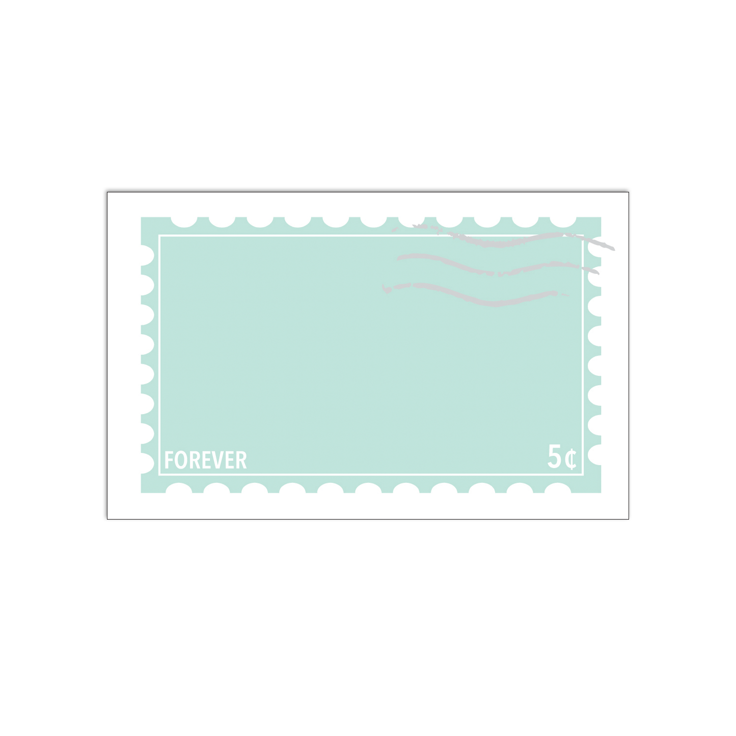 Mini Notecard Set of 60 - Seafoam Forever Stamp