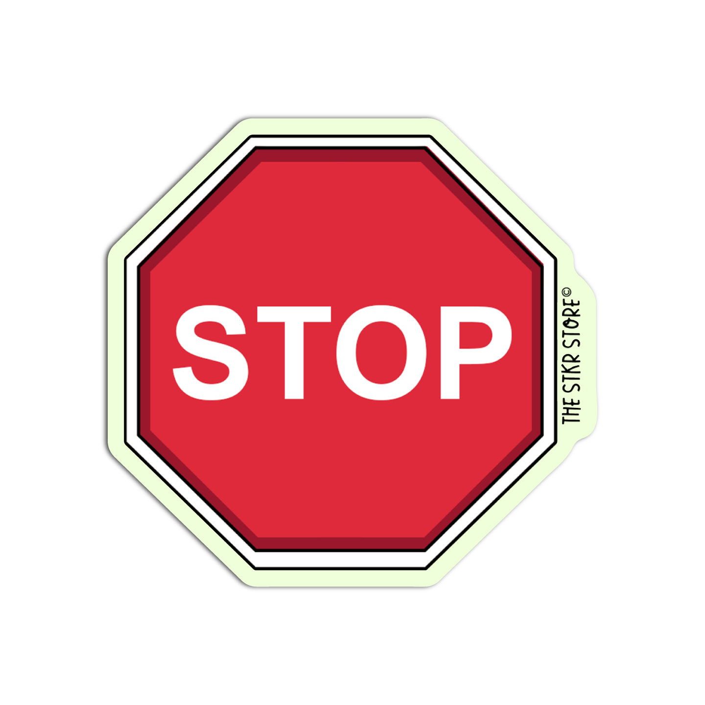 Stop Sign Vinyl Textured Sticker