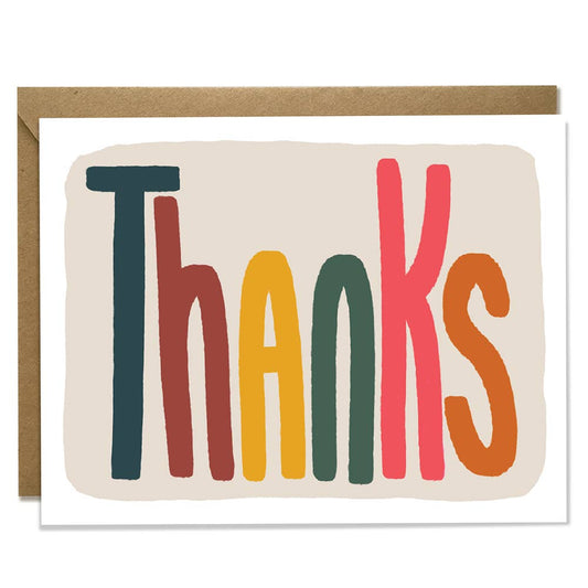 Colorful Thanks Card - Box set of 8