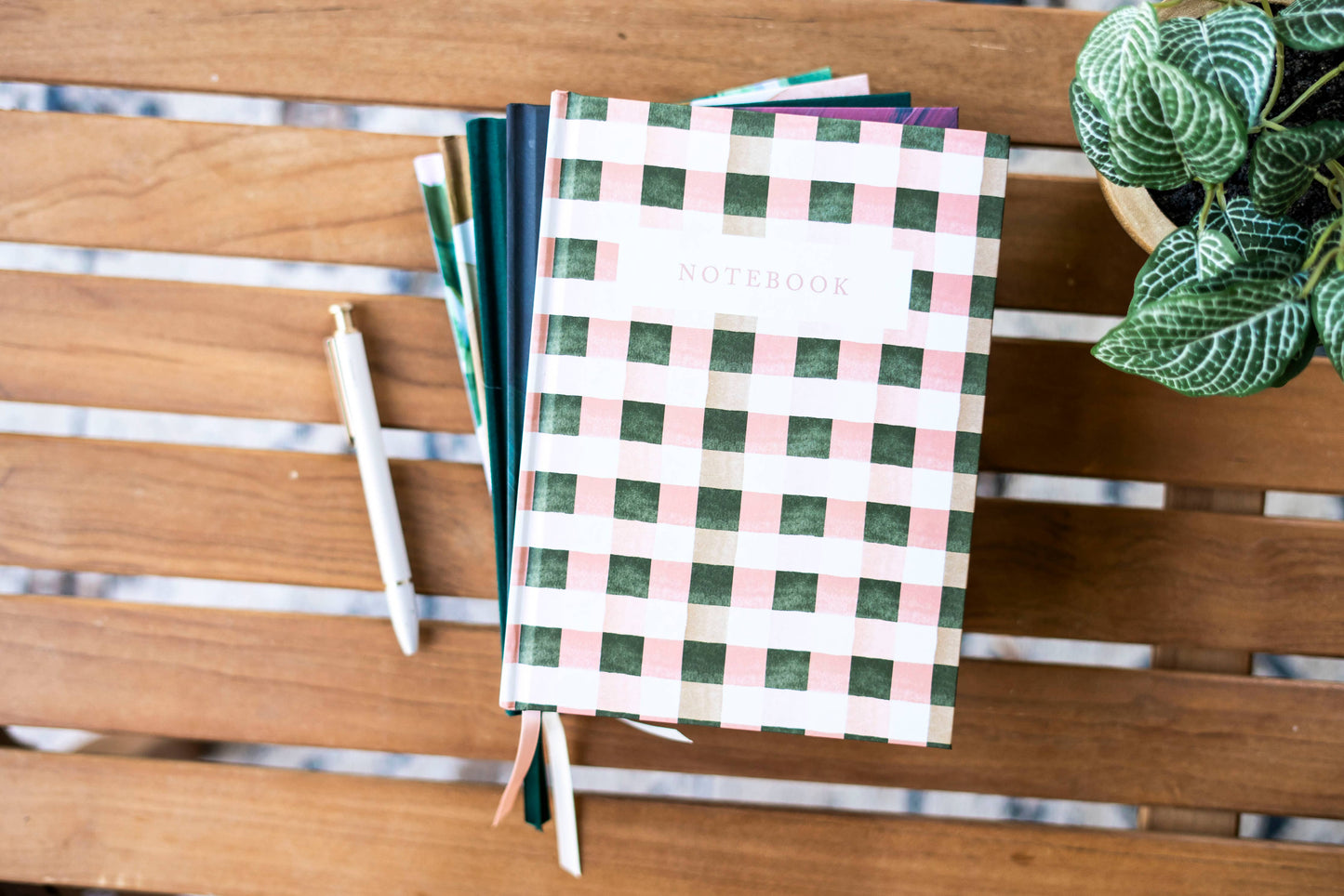 Blank Journal Notebook - Flat Lay Diary Journal Hardcover : Garden Party