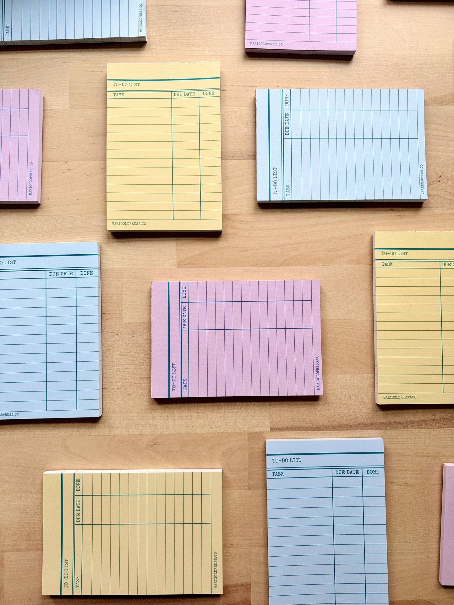 Blue -Library Card Notepad