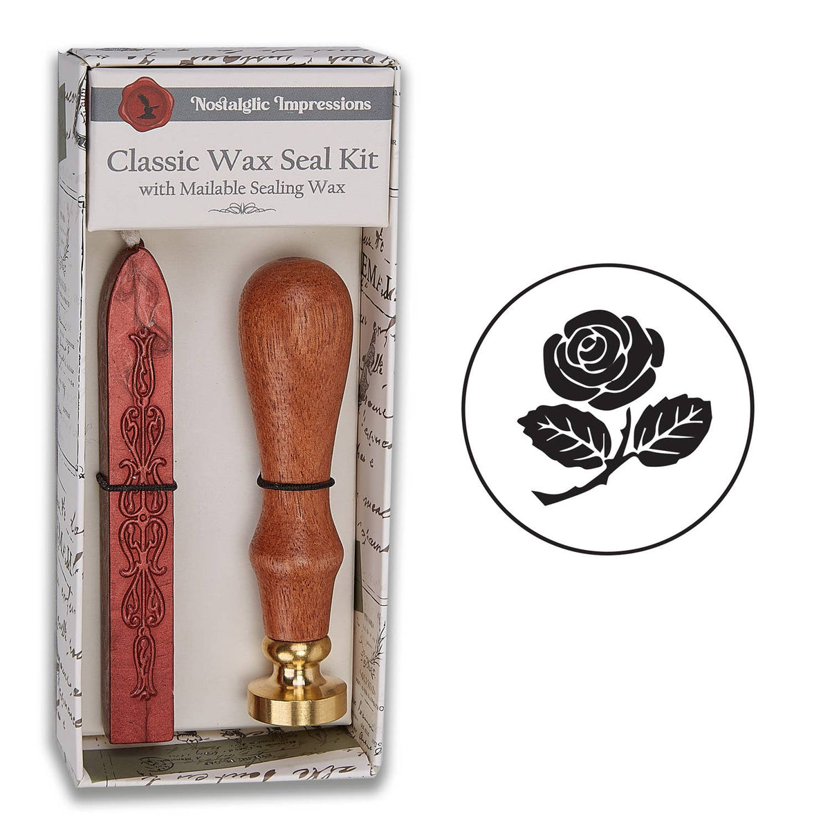 Nature-Inspired Wood Handle Wax Seal Kits: Wildflowers