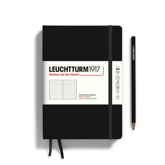 Notebooks - Medium (A5): Dotted / Hardcover / Black