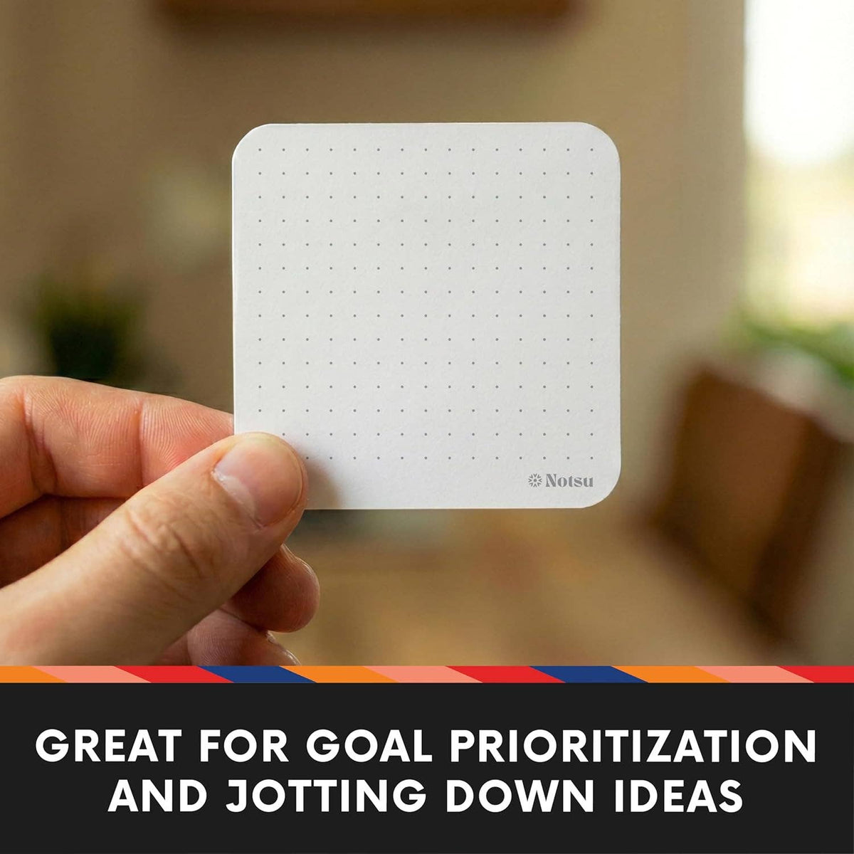 Dot Grid Sticky Notes 3x3" w/ Date Field (4-Pack)