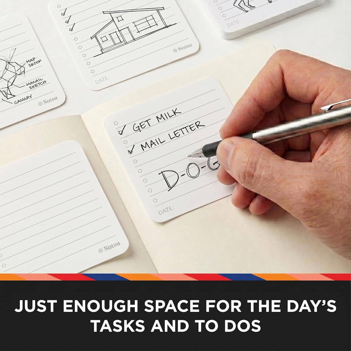 Notsu to Do Checklist Sticky Notes 4pk, 3" x 3"
