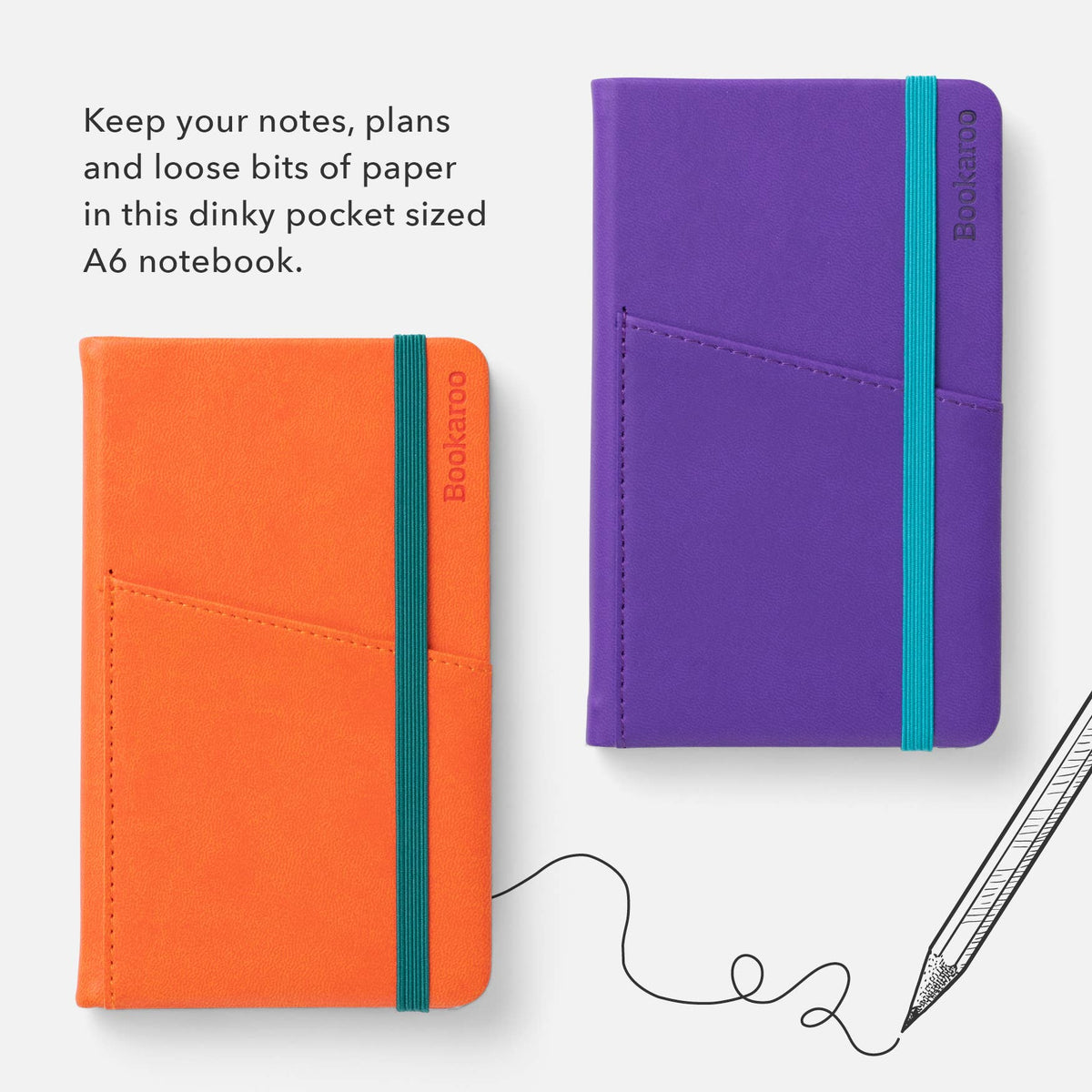 Bookaroo A6 Pocket Notebook: Charcoal