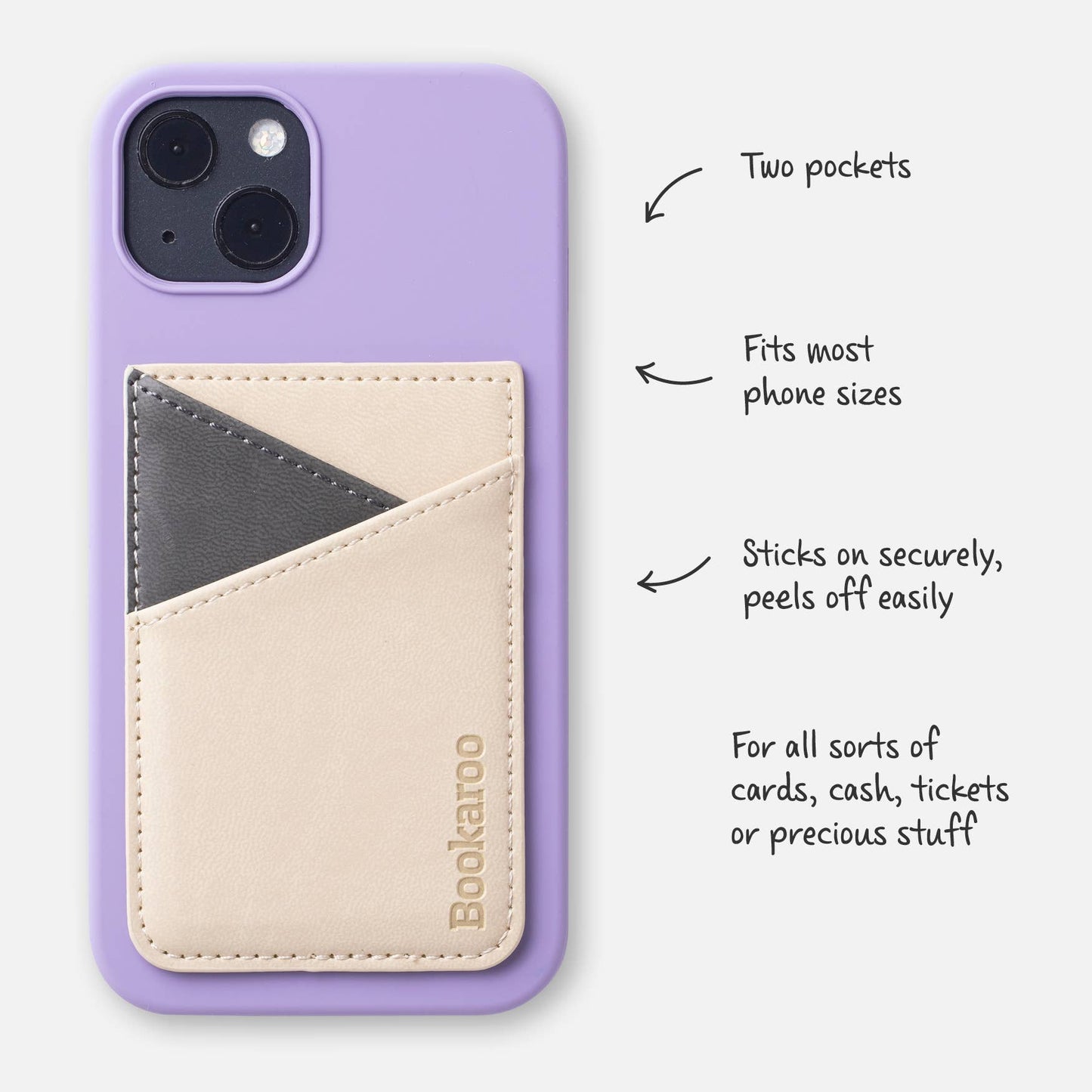 Bookaroo Phone Pocket: Brown