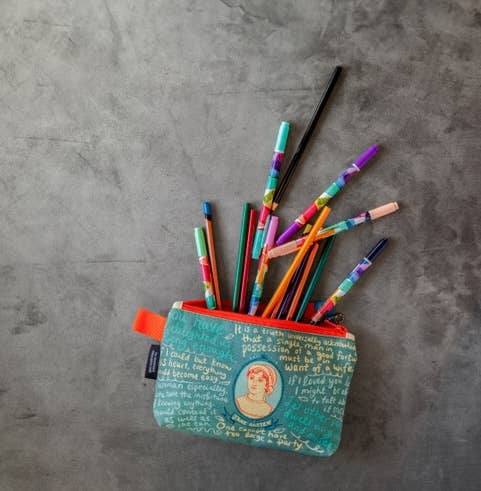 Jane Austen Zipper Bag