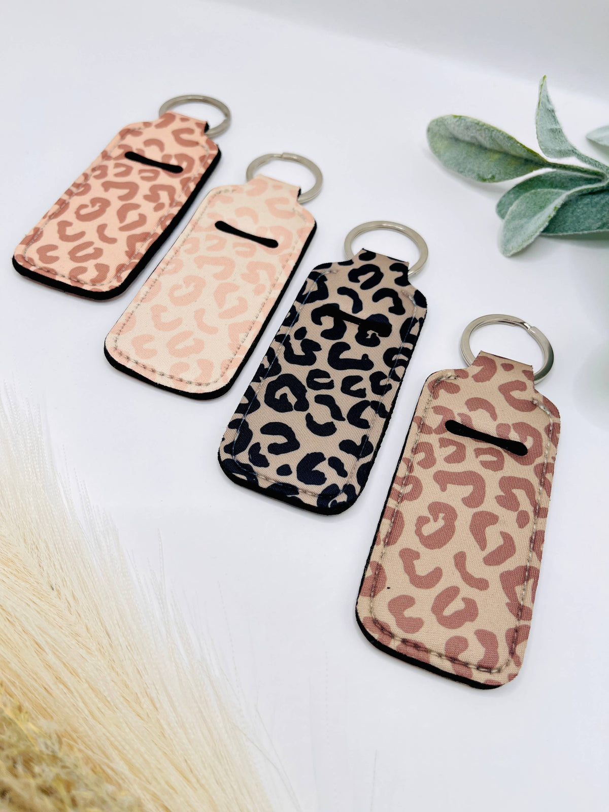 Cheetah Chapstick Holder Keychain | Trendy Accessory : 9