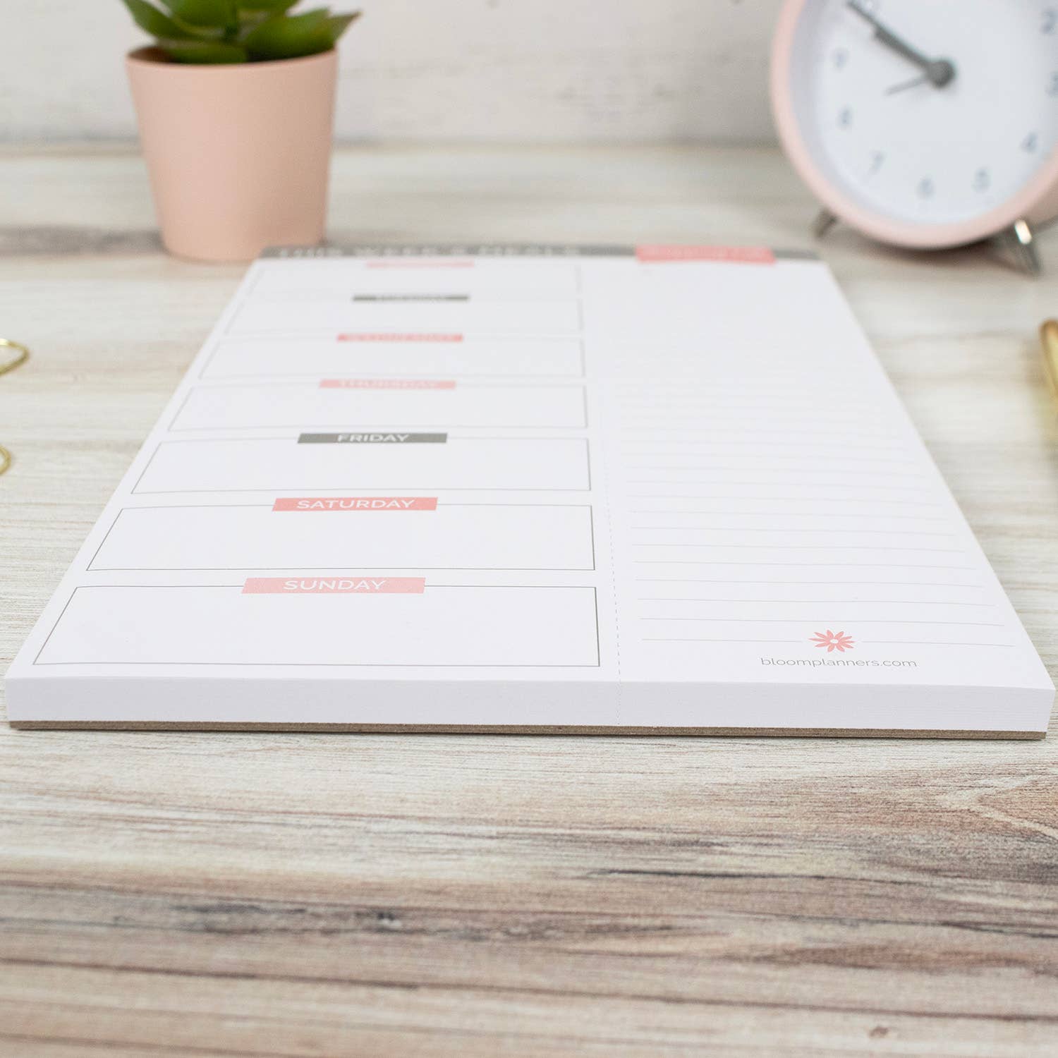 6x9 Magnetic Meal Planning Pad, Garden Blooms