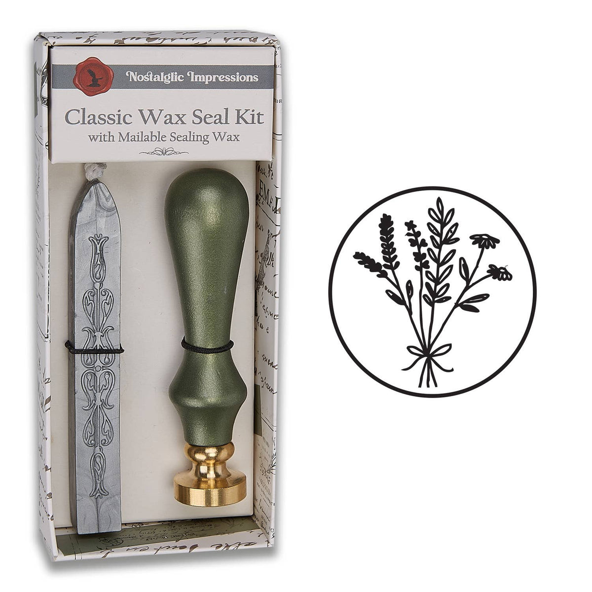 Nature-Inspired Wood Handle Wax Seal Kits: Botanical