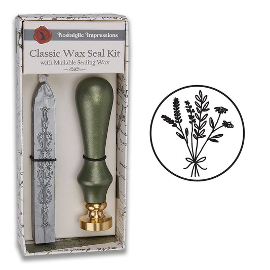 Nature-Inspired Wood Handle Wax Seal Kits: Wildflowers