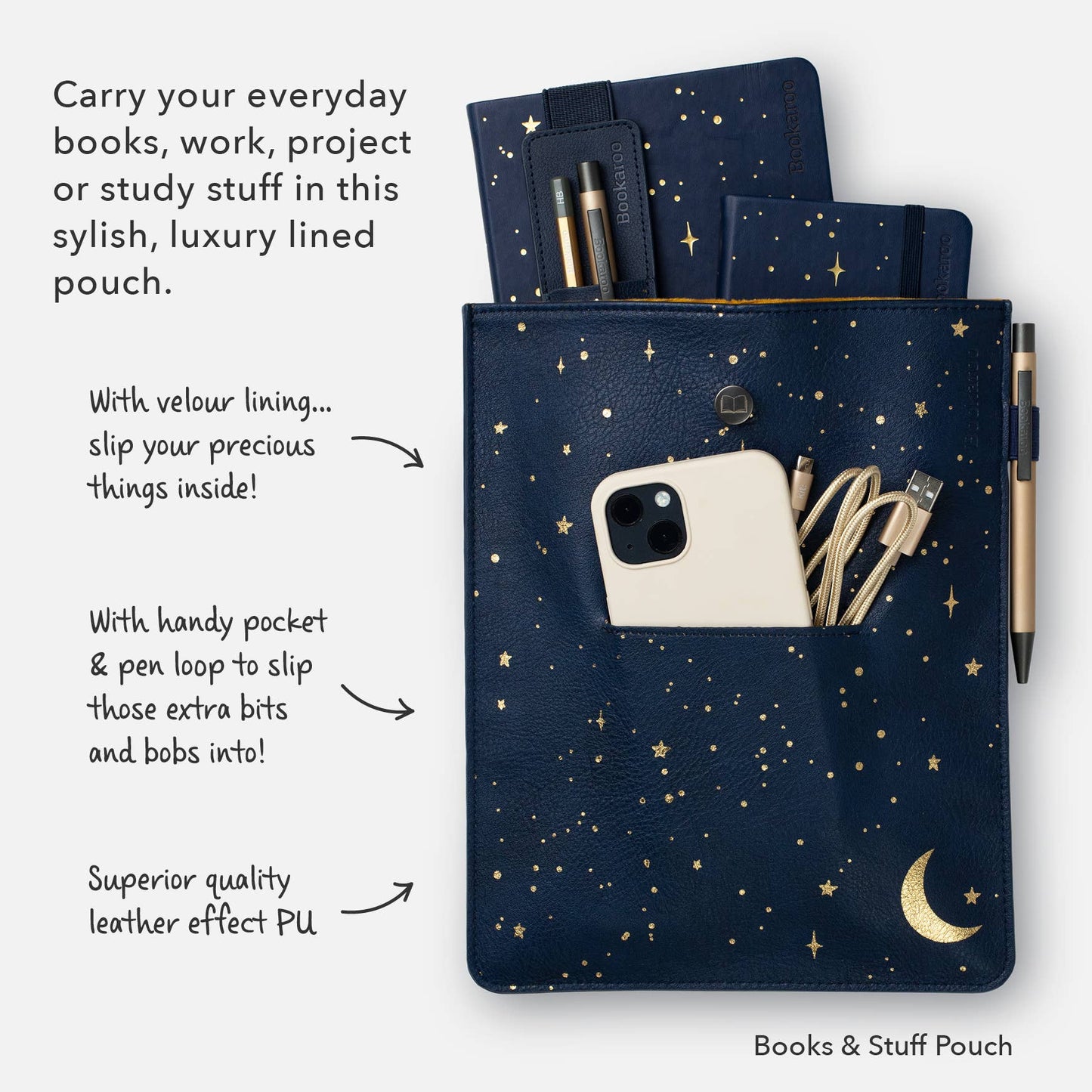 Bookaroo Moon & Stars Stationery: Gold Pen