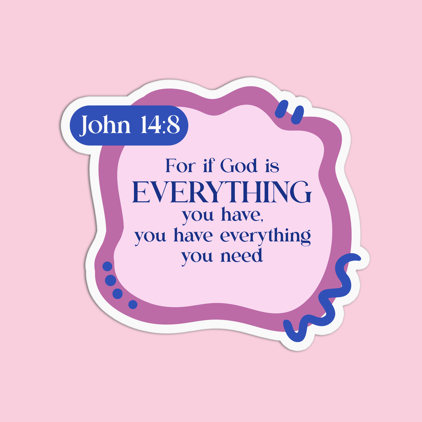 John 14:8 Bible Verse Vinyl Textured Sticker