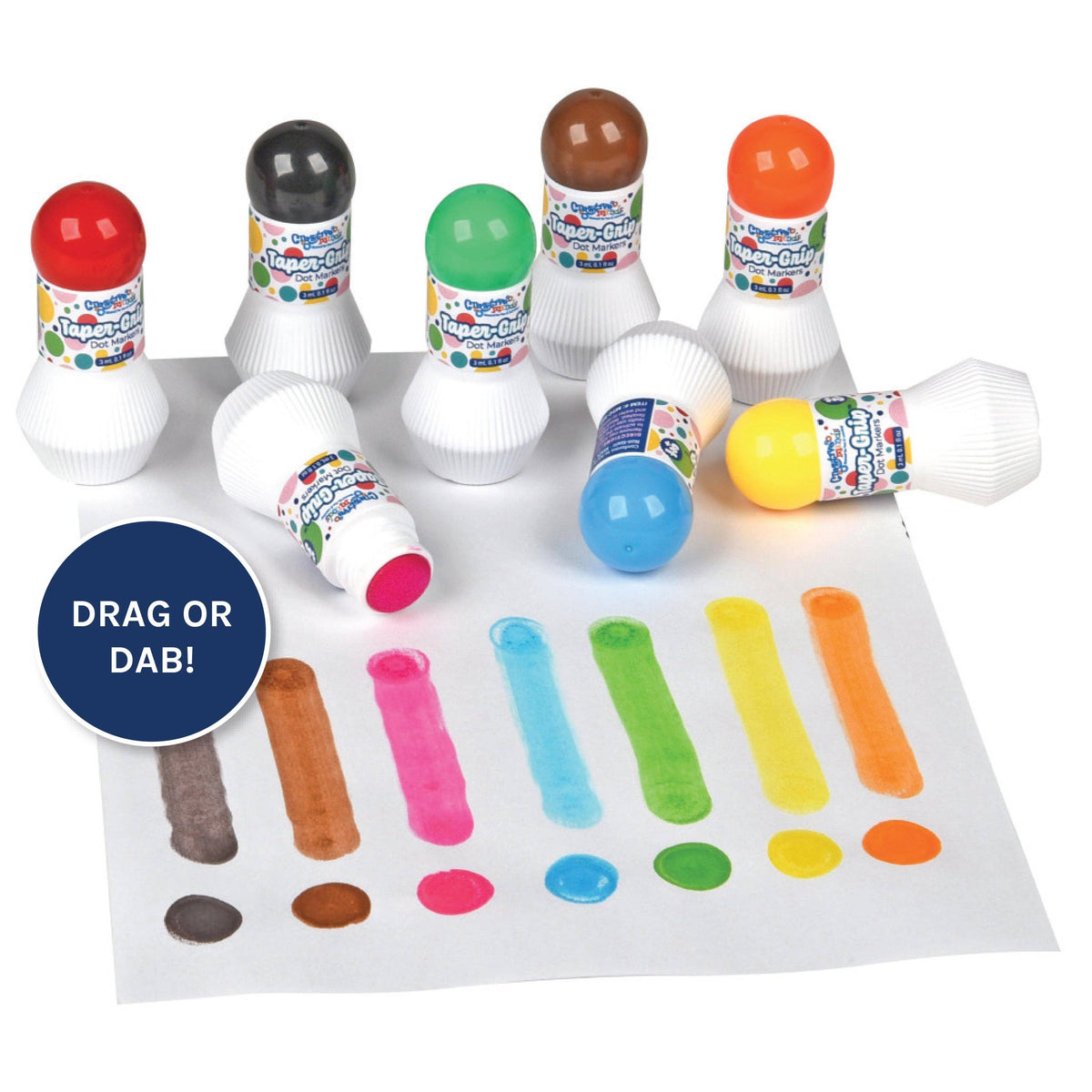 Washable Chubby Dot Markers - Set of 8