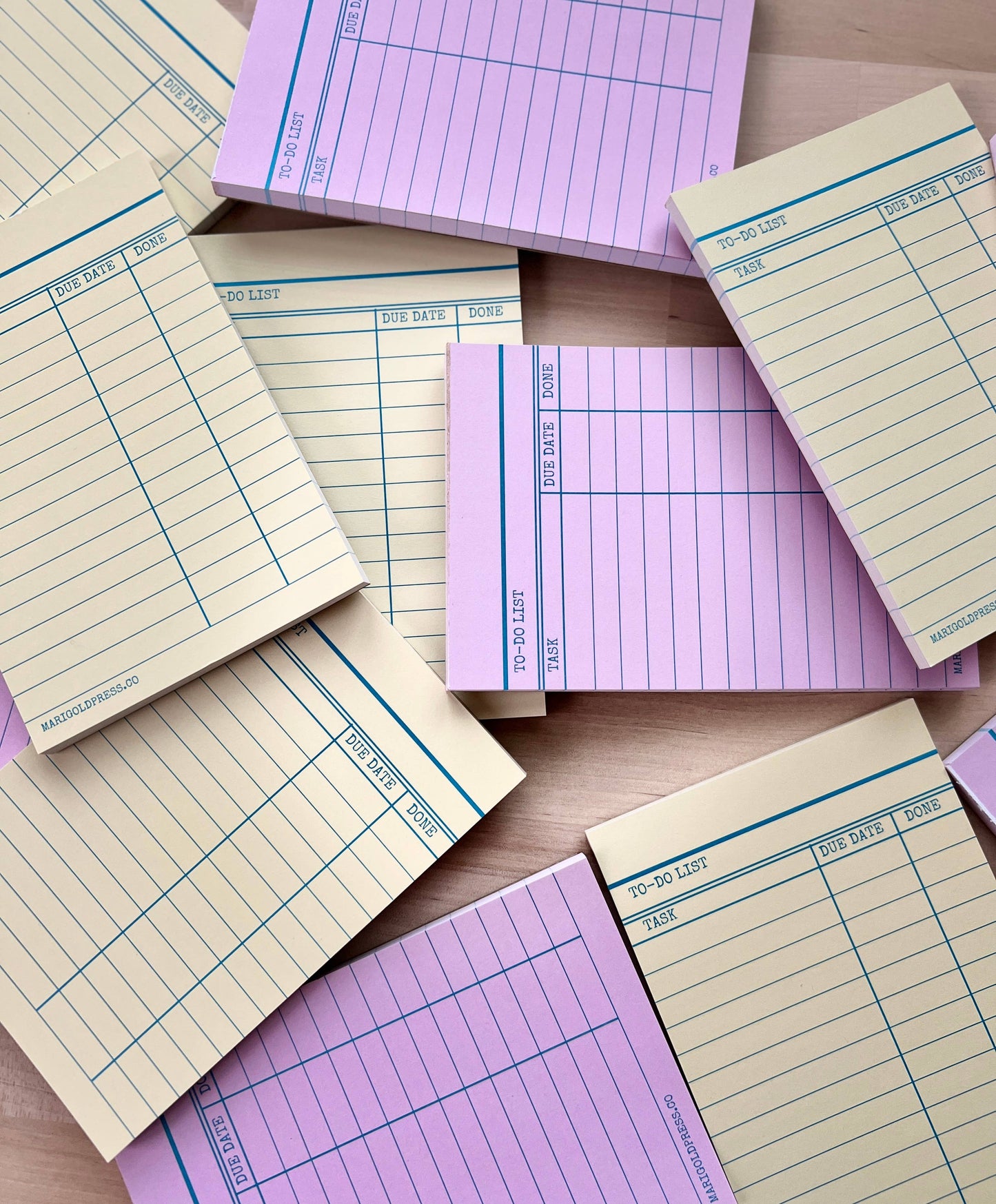 Pink -Library Card Notepad