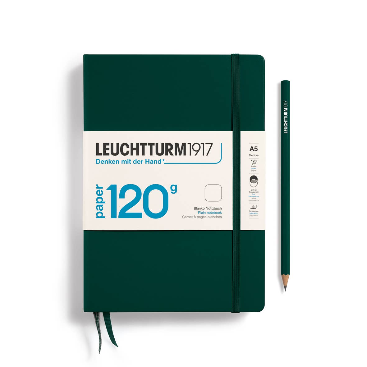 120g Notebook Edition, Medium, 203 p.: Dotted / Forest Green