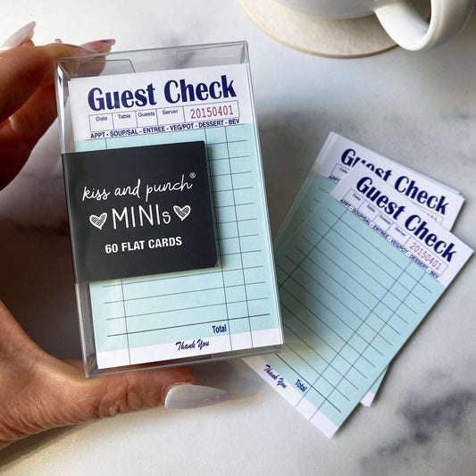 Funny Guest Check Minis™ - Parody Flat Notecard Set of 60  
