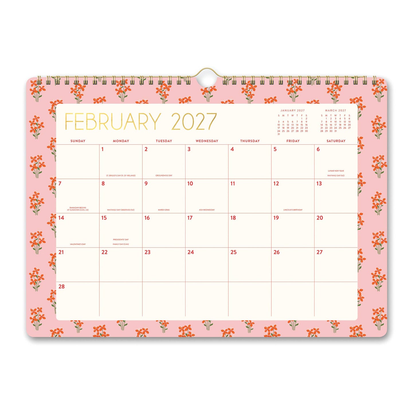2027 Secret Garden Deluxe Wall Calendar