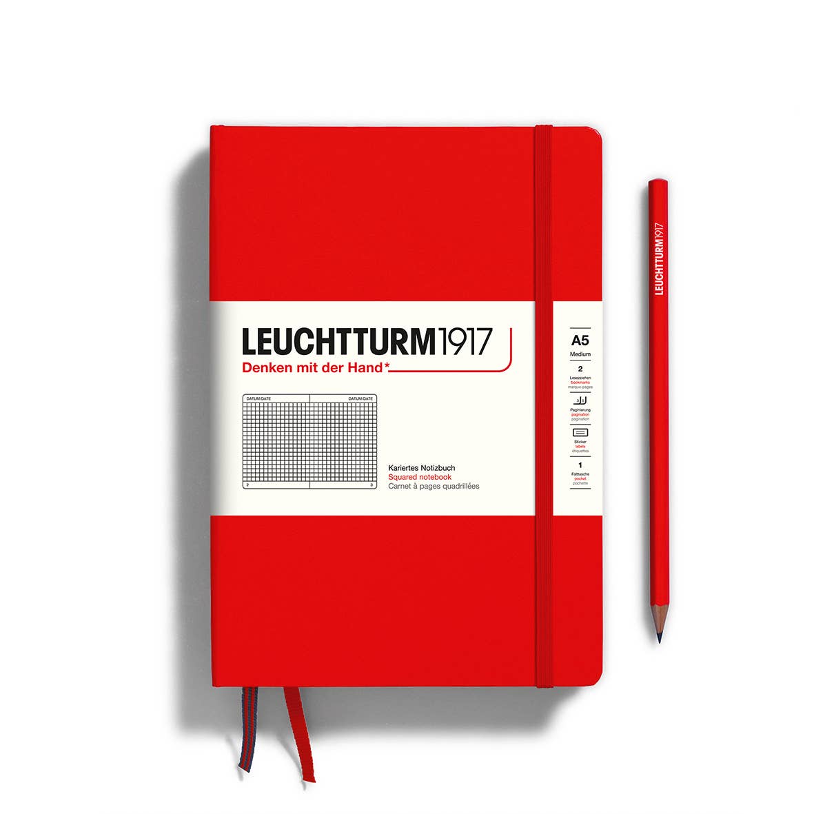 Notebooks - Medium (A5): Black / Hardcover / Squared