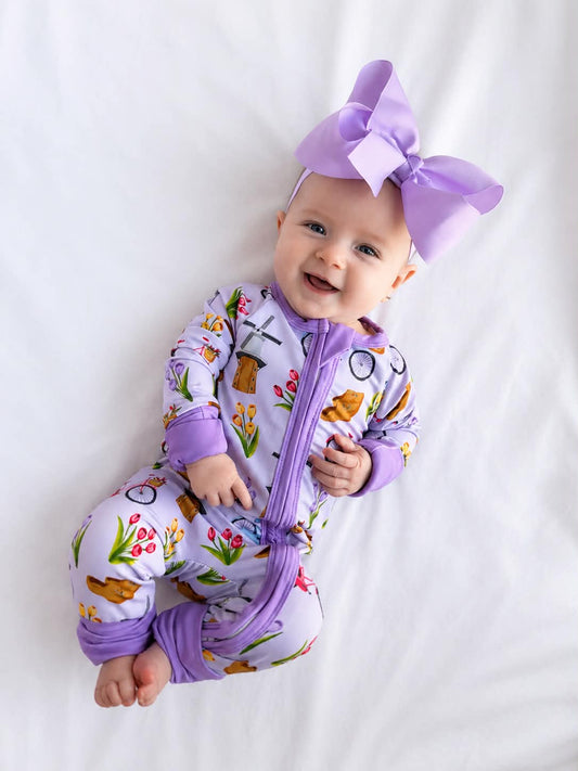 Lilac Tulip Time - Bamboo Pajamas