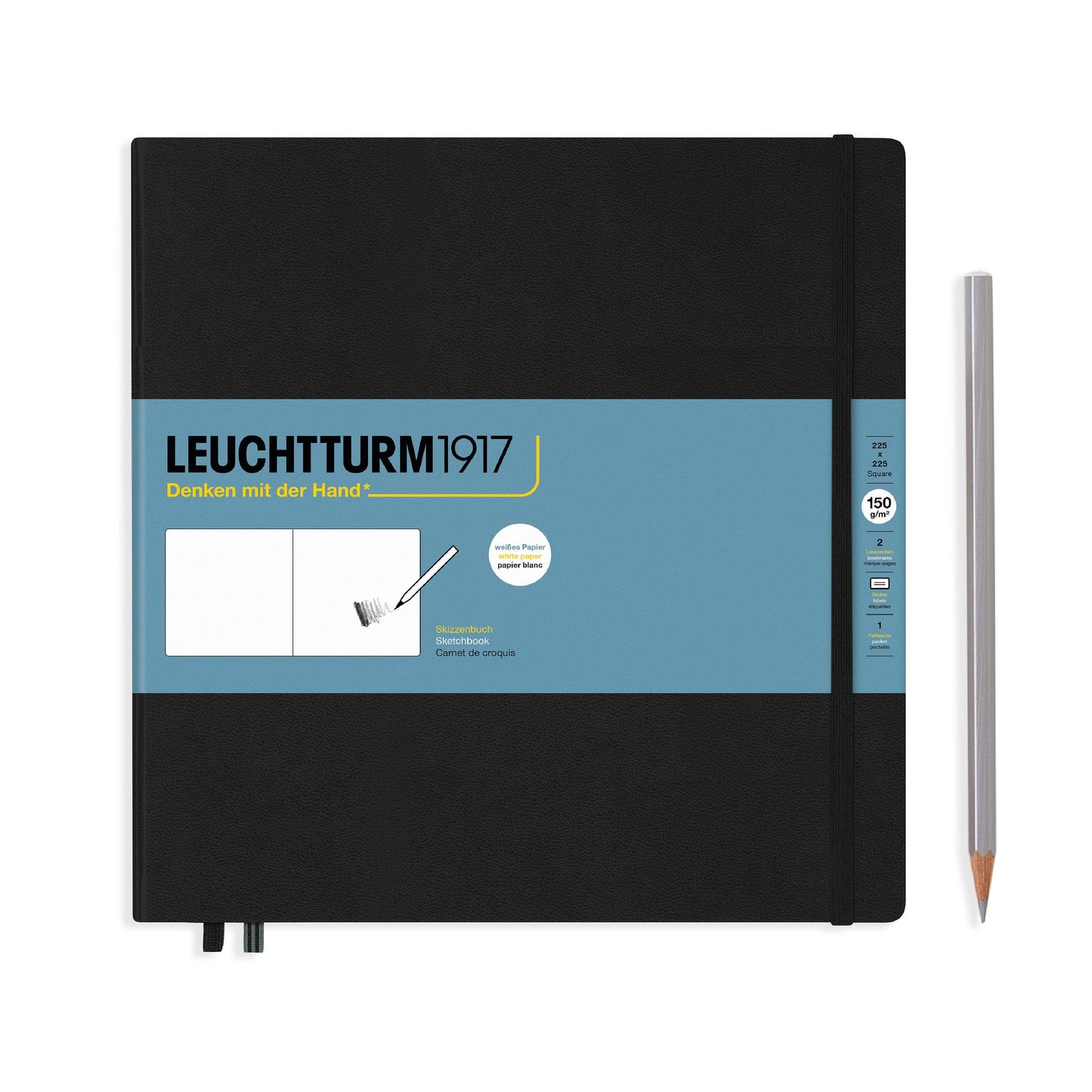 Sketchbooks - 150g/m² Paper Plain: Square / Lemon