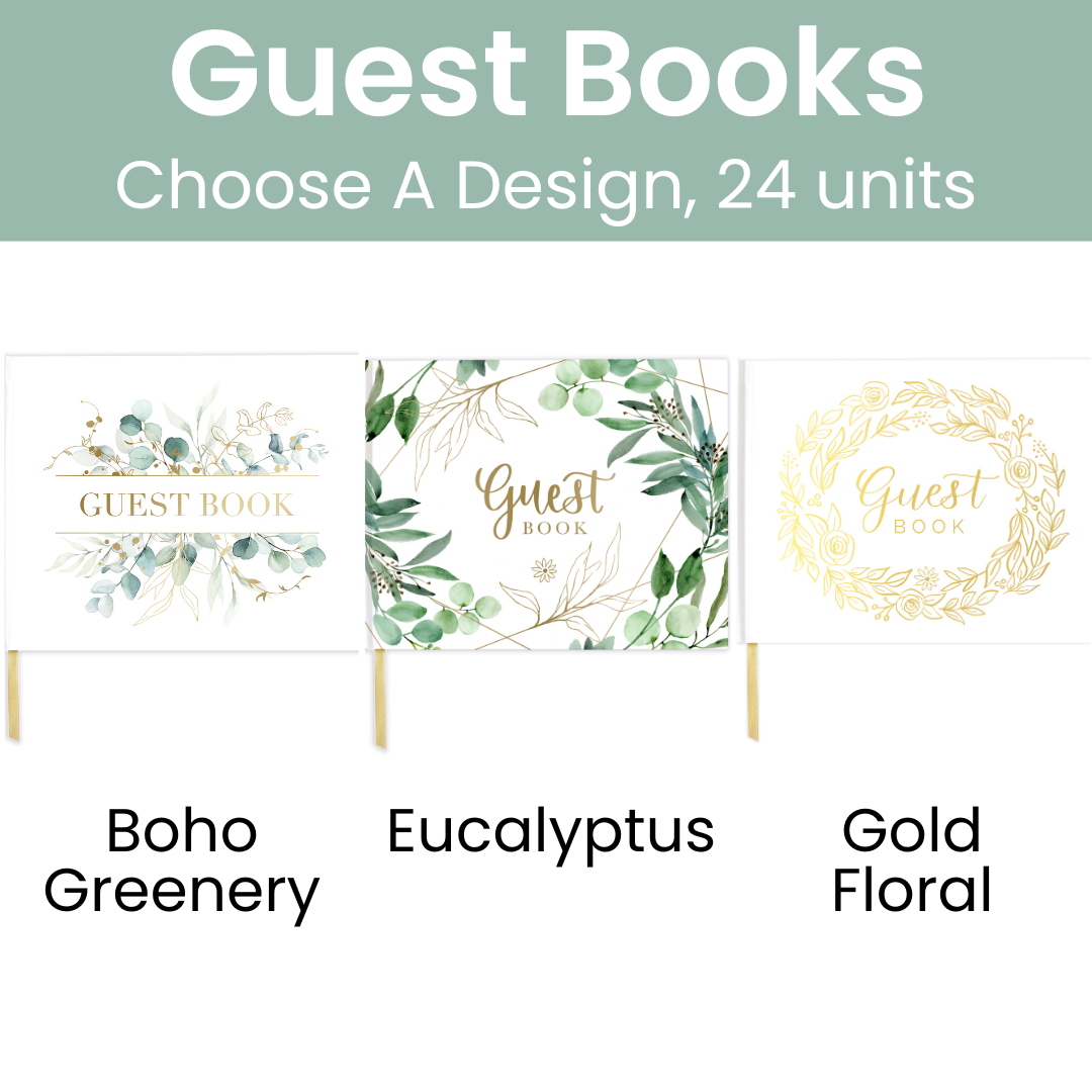 Guest Book / Guest Planner - Gold Floral