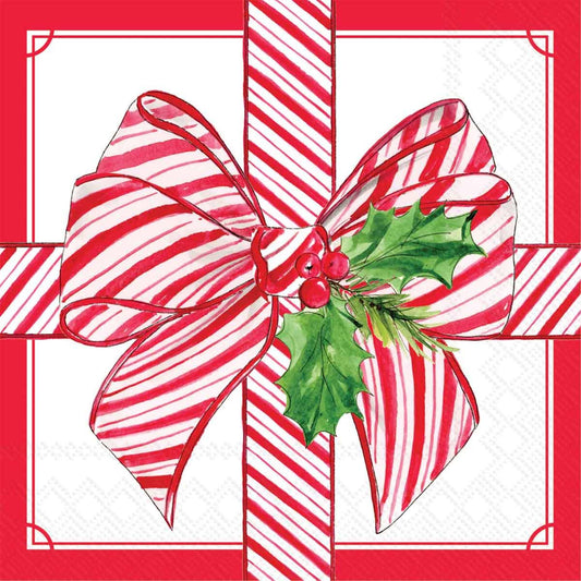 Paper Cocktail Napkins 20 Ct Wrapped In Christmas Spirit