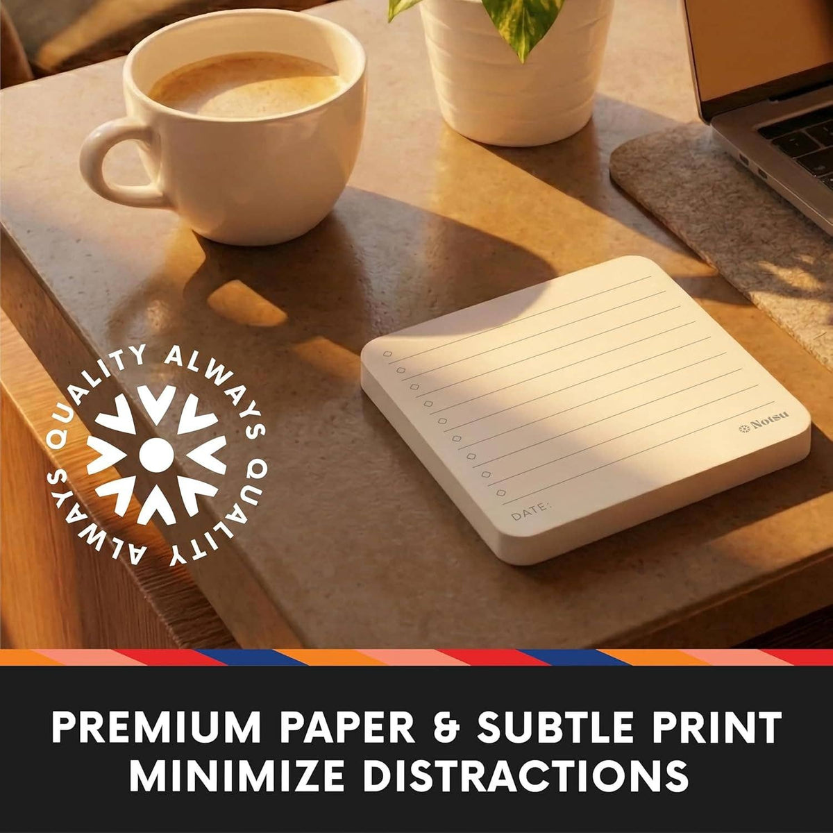 Notsu to Do Checklist Sticky Notes 4pk, 3" x 3"