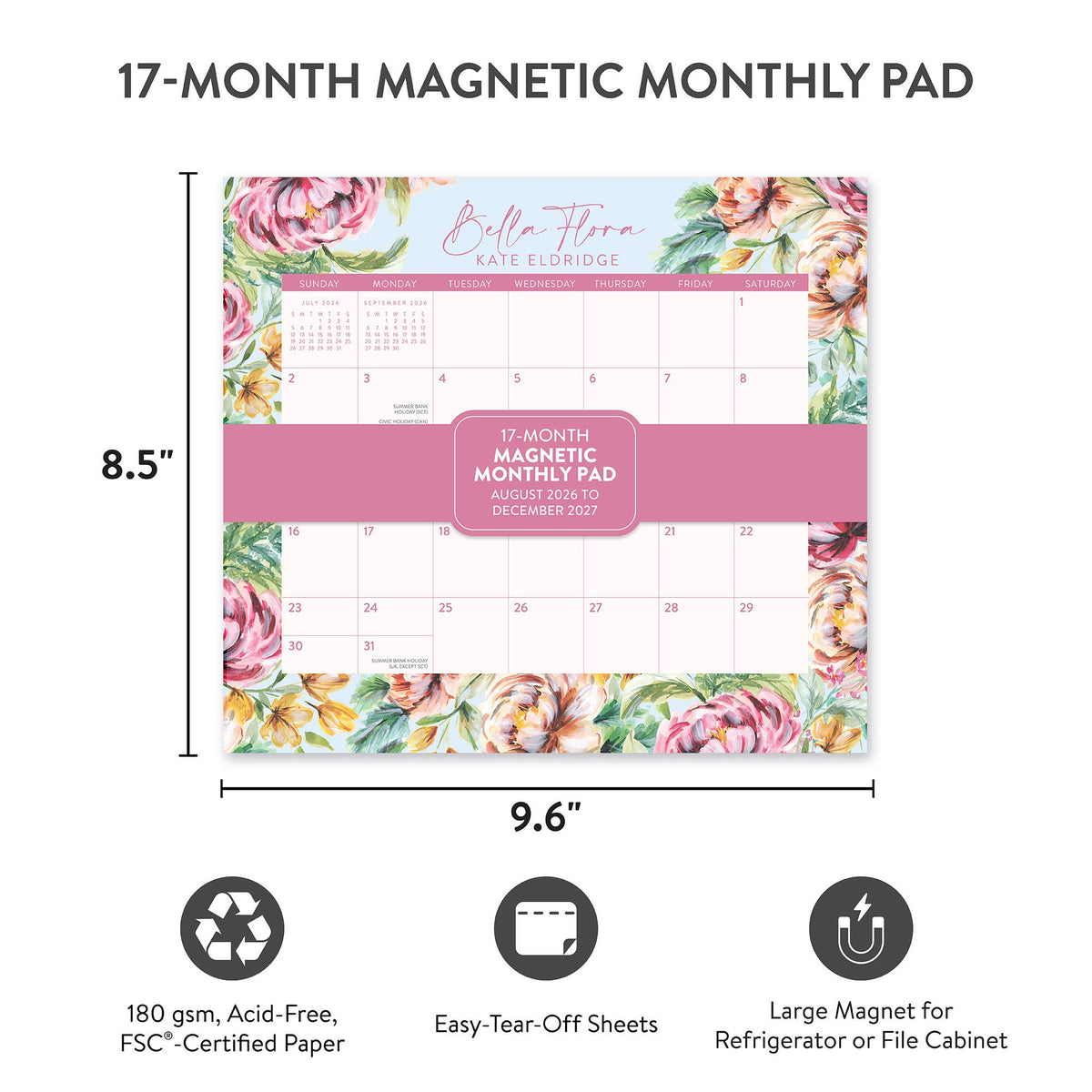 2027 Bella Flora Magnetic Monthly Pad